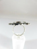 Huge Beautiful Turquoise & Sterling Silver Ring Unisex Statement Ring Size 8.5