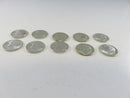 Set of 10 US Roosevelt Silver Dimes 90% Silver 90% Lot Mixed Conditions Coins Collection 90% Circulated Mint Piece