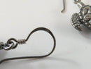 Sterling Turtle Form Dangle Earrings Fishhook 1 1/4" drop