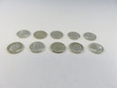 Lot of 10 US Roosevelt Silver Dimes 90% Silver Mixed Mint Marks 90% Collection Circulated
