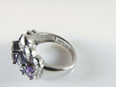 Gorgeous Designer Signed Sterling Silver Amethyst Cocktail Ring Size 6.75