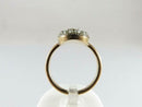 Georgian 14K Yellow Gold Garnet and Seed Pearl Cluster Ring Size 5.5
