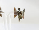 Butterfly Form Abalone & Sterling JHE Taxco Mexico Screw Back Earring Set
