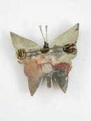 Vintage 1950's Abalone Inlay Butterfly Pin Sterling Silver Taxco Mexico RS 925