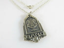 Unusual Sterling Band Pendant With Sterling Chain Band Student Gift Vintage