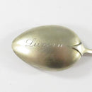 Vintage 800 Silver Spoon Hand Painted Enamel Fancy Lion with Blue White Shield