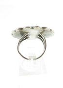 Old Pawn Pilot Mountain Turquoise Sterling Silver Ring Size 6.75