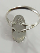 925 Sterling Polished Shell Fashion Finger Ring Signed ARC Mexico Sz 8