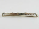 Art Deco 14K White Gold Filigree Diamond Bar Brooch – 2 1/4"
