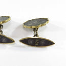 Vintage K24 Japanese Damascene Village View Chain Link Cufflinks Set Etched w/