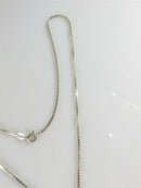 Unusual 3D Apple Pendant with 20" Box Chain Sterling Silver Necklace