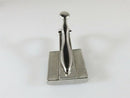 Anchor Tie Clip Tie Bar Clasp Vintage Blue White Enameled Silver Metal