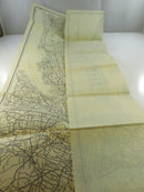 Close view of the unfolded map showing Long Island road networks, the title area, and state highway markers.