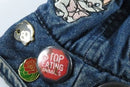 c1990's Disneyland Bucket Hat Denim with Characters and Pins Gabriela