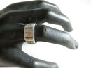 Antique WW1 Souvenir Red Cross Trench Art Letter H Inlaid Chamfered Size 10.25