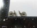 Tic Tac Toe Vintage Cufflinks White Metal Chain Link Design