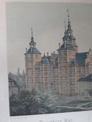 Rosenborg Slot Chateau du Rosenbourg Color Lithograph I W Tegner & Kittendorff
