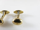 Edwardian Gold Filled Oval Scrolling Design Solid Curved Bean-Back Cufflinks