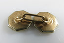 Antique Art Deco 10K Gold Single Park Roger Cufflink White Yellow MOP For Repurp