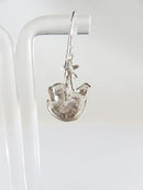 Nice Noah's Ark Elephant Giraffe & Bird Sterling Silver Dangling Earring Set