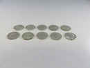 Lot of 10 US Roosevelt Silver Dimes 90% Silver Circulated Coins 90% silver coins US silver dimes silver coin lot