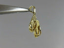 14K Yellow Gold Myrtle Beach Flip Flop Pendant, Solid 1.3 g