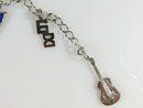 Circa 1960's Sterling Silver High School Charm Bracelet 7" TL Football, Diver,  Pennant, Guitar