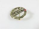 Neat Vintage AMC Sterling Silver with Synthetic Ruby Lapel Pocket Scarf Pin