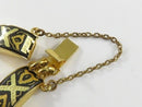Lovely Vintage Toledo Style Damascene Curved Panel Bracelet With Safety Chain 6