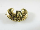 Antique Victorian 18K Gold Etruscan Revival Crescent Brooch with Dangles Circa 1860s
