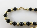 Pair of 1/20 12K Gold Filled Gold Ball Black & Black and White Faux Pearl Bracelets