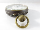 Antique Salesman Sample Acier Garanti Swiss Made Gunmetal Open Faced Pocket Watc