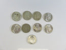Lot of 9 US Roosevelt Silver Dimes 90% Silver Mixed Bag 90% silver dimes US silver coins Roosevelt dimes lot US dimes