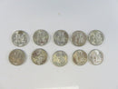 Lot of 10 US Roosevelt Silver Dimes 90% Silver Circulated Coins 90% silver coins US silver dimes silver coin lot