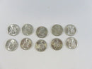 Set of 10 US Roosevelt Silver Dimes 90% Silver 90% Lot Mixed Conditions Coins Collection 90% Circulated Mint Piece