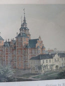 Rosenborg Slot Chateau du Rosenbourg Color Lithograph I W Tegner & Kittendorff
