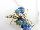 Victorian Butterfly Necklace – 14K Gold, Sterling, Enamel, Rose & Table Cut Diamonds, c.1860 - Conversion