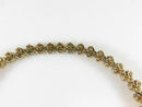 Stylish Gold Washed Sterling Silver 7 1/4" Long Faceted Pink Glass Link Bracelet