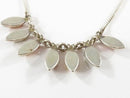 Sterling Silver Multi Colored Amber Choker Bib Style Necklace 16" Curb Chain