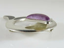 Beautiful Taxco 950 Silver Flying Fish Black Inlay and Purple Stone TR-115