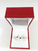 10K White Gold Kimberly Ring Pearls & Lab Created Blue Sapphires Sz 5.75
