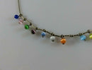 16" TL Sterling Silver Boho Bead & Multicolored Ball Enhancer Necklace