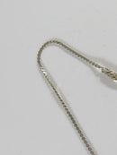 Sterling Silver Herringbone 1.3mm x .76mm Necklace with Woven Accents 16 3/4" TL