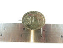 Antique Pinchbeck style Oval Vanity Brooch with Pendant Loop