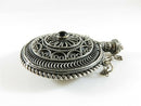 Old Palestine Sterling Round Perfume Scent Flask Fancy Chatelaine Perfume Bottle