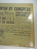 The Evening News December 8 1941 Extra Edition Newspaper Harrisburg PA U.S. Declaration of War on Japan Pearl Harbor