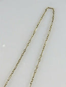 14K Gold Edwardian Blue Zircon Lariat Necklace, 4 Natural Stones