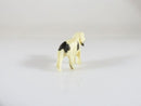 Old Figurine of an English Foxhound Dog Handmade Okimono 1" x 3/4"