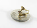 Vintage Unmatched Large Oval Abalone & Sterling Disc Taxco APO Single Silver Earring
