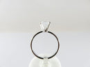 Vintage Designer Solitaire Ring Sterling 8mm Cubic Zirconia Size 7.75 by SETA